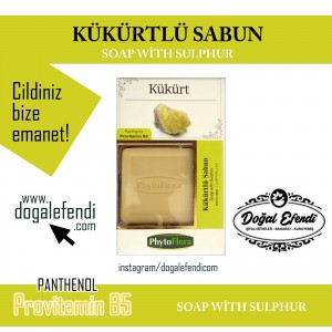 Kükürtlü Sabun (Sabunluk ve Kese Hediyeli)