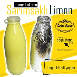 Sarımsaklı Limon 1 LT.(Zencefil ve Zerdeçal İlaveli)
