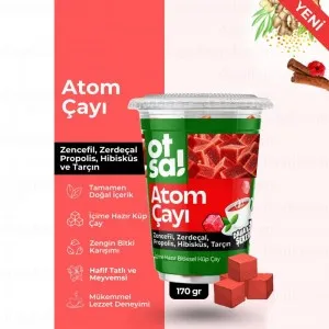 Zencefil Özlü, Hibiskus, Tarçın ve Zerdeçal Harmanlı, Doğal ve Enerji Verici Atom Çayı – 170g